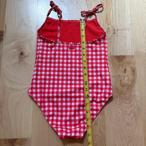 NWOT Roxy Red White Gingham One Piece Swimsuit - Picture 9 of 12